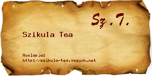 Szikula Tea névjegykártya